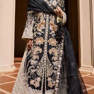 SORAYA PAKISTANI DESIGNER SALWAR KAMEEZ BLACK